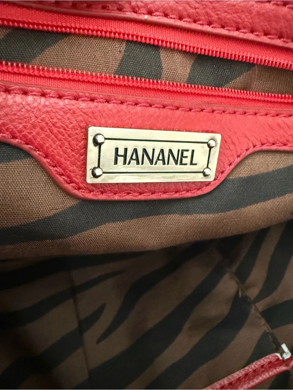 Hananel Red Studded Rhinestone Large Purse Western Cowgirl Rodeo Y2K Bag